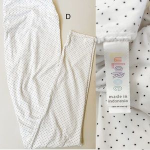 LULAROE TC WHITE POLKA DOT Leggings